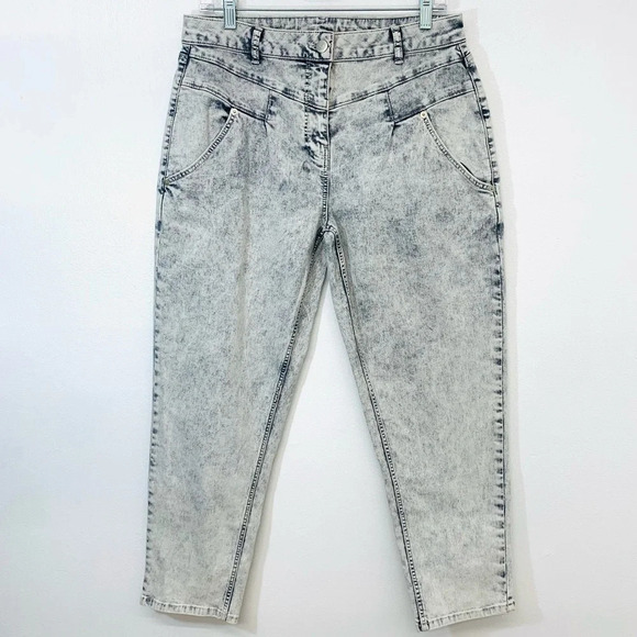 Lascana Jeans Woman 8  Stone Wash High Waist Pockets Stretch Straight Taper Ligh - Picture 1 of 14